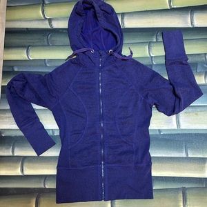 Zella PURPLE 🍇 Hoodie Zip Up Split Kangaroo Pocket Size Ladies XS EUC!!!!